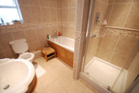 One of the two bathrooms in the apartment